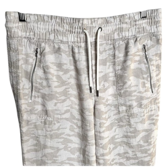 ATHLETA Cabo Tide Linen Joggers in Neutral Camo Size 10T — Quiet Luxury!!! - Picture 4 of 9